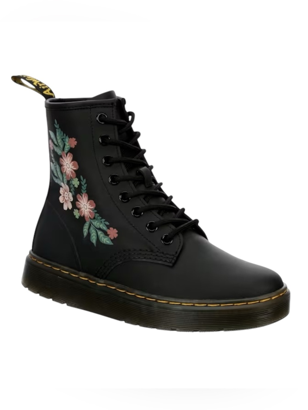 DR.MARTENS WOMENS ZAVALA VINTAGE FLAT COMBAT CASUAL BOOT